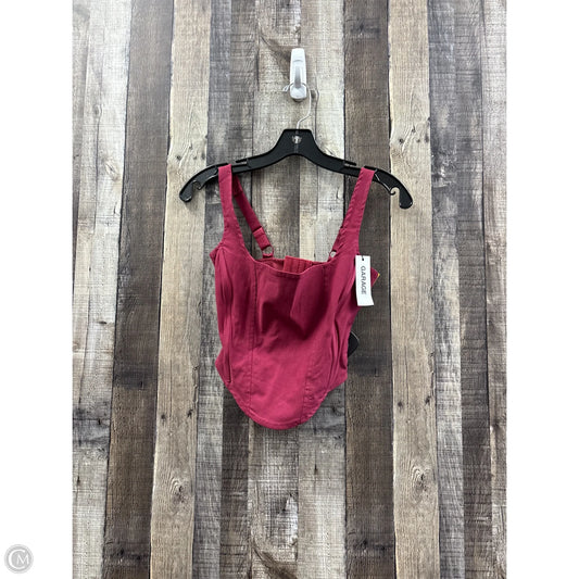 Top Sleeveless By Garage In Red, Size: Xxs