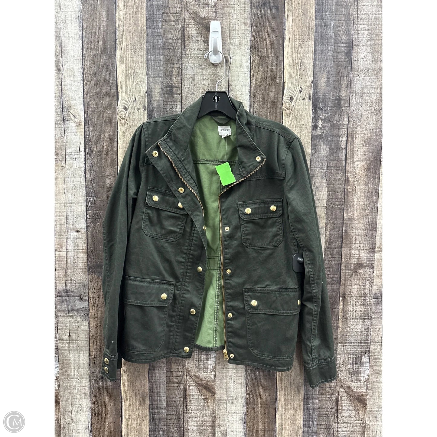 Jacket Denim By J. Crew In Green Denim, Size: S