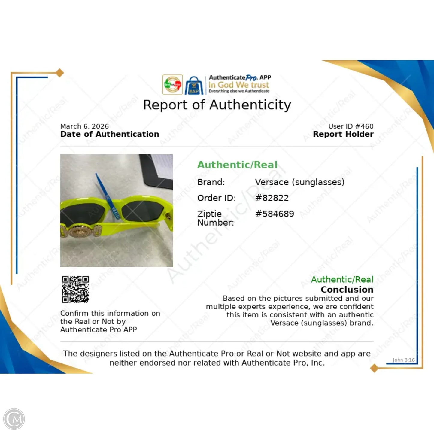 Sunglasses Luxury Designer By Versace