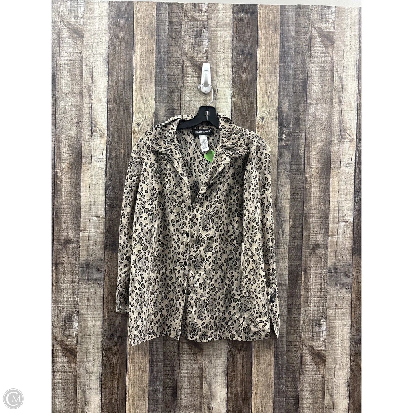 Top Long Sleeve By Sag Harbor In Animal Print, Size: Xl