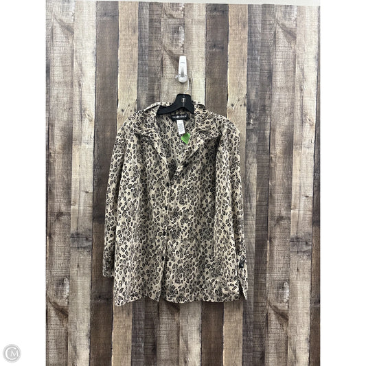 Top Long Sleeve By Sag Harbor In Animal Print, Size: Xl