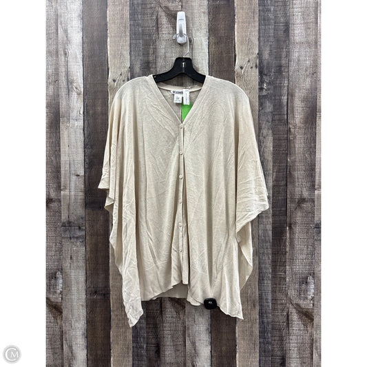 Top Short Sleeve By Cme In Tan, Size: L