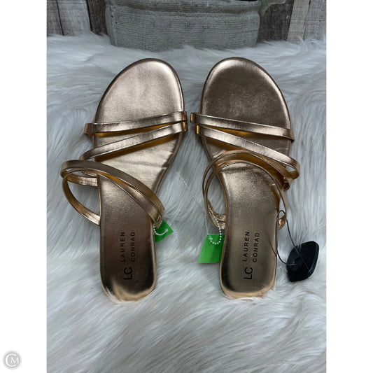Sandals Flats By Lc Lauren Conrad In Rose Gold, Size: 7