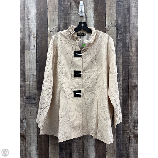 Top Long Sleeve By Cme In Tan, Size: Xl
