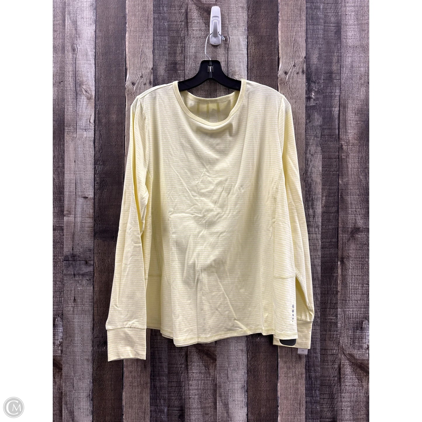 Top Long Sleeve By Talbots In Yellow, Size: 2x