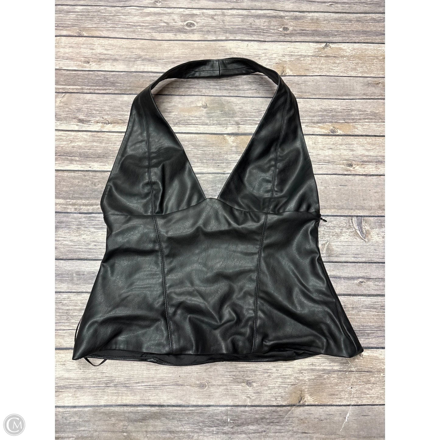 Top Sleeveless By Zara In Black, Size: M