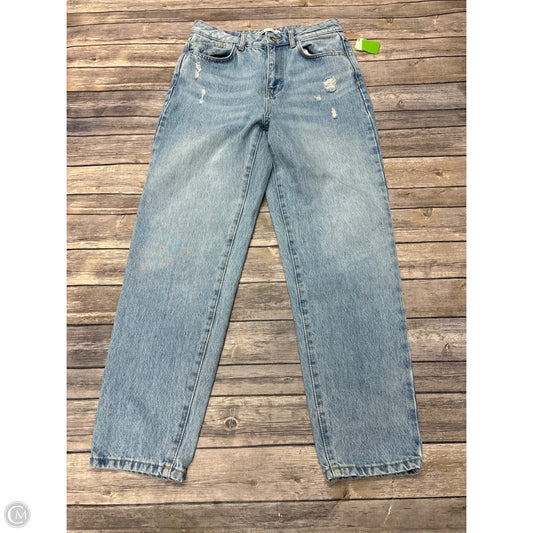 Jeans Straight By Zara In Blue Denim, Size: 4