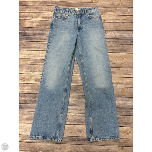 Jeans Straight By Zara In Blue Denim, Size: 6