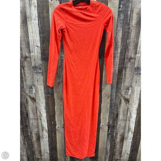 Dress Casual Maxi By Skims In Orange, Size: S