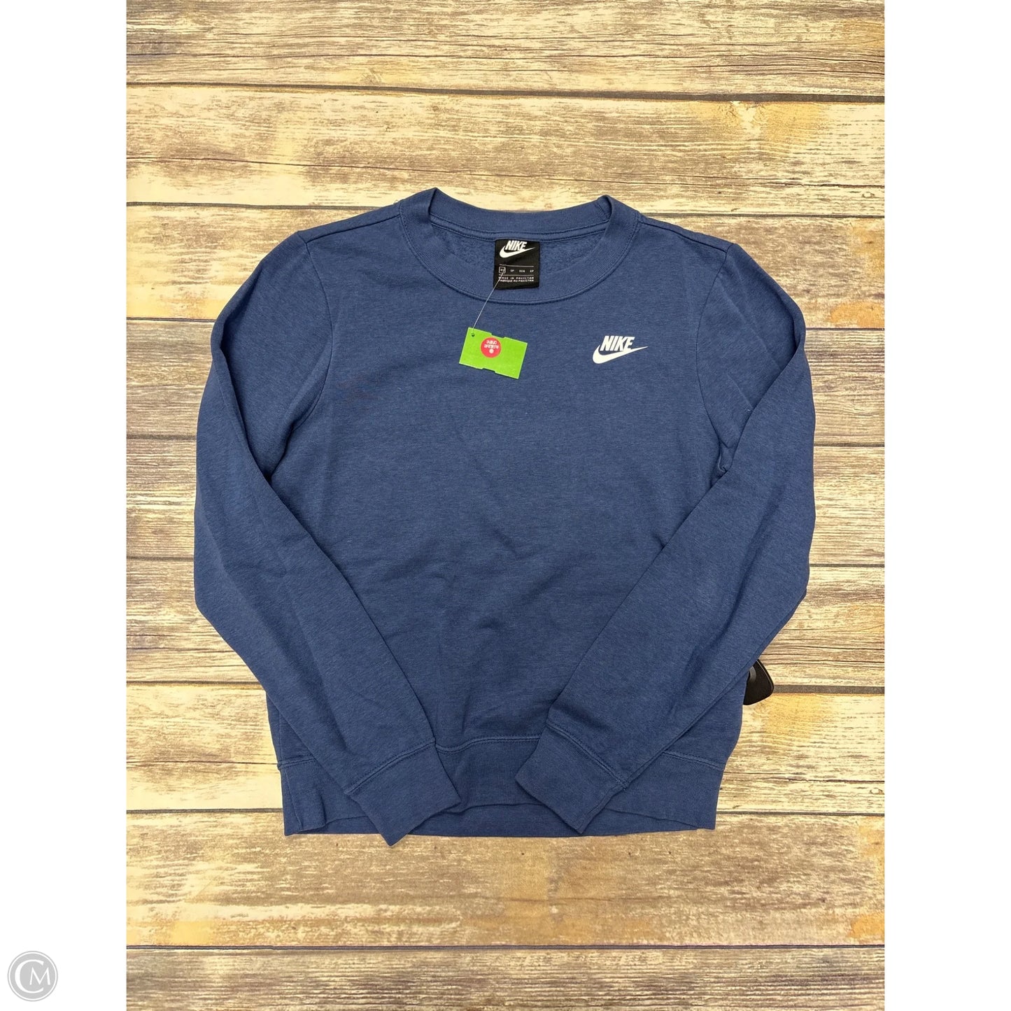 Sweatshirt Crewneck By Nike In Blue, Size: Xs