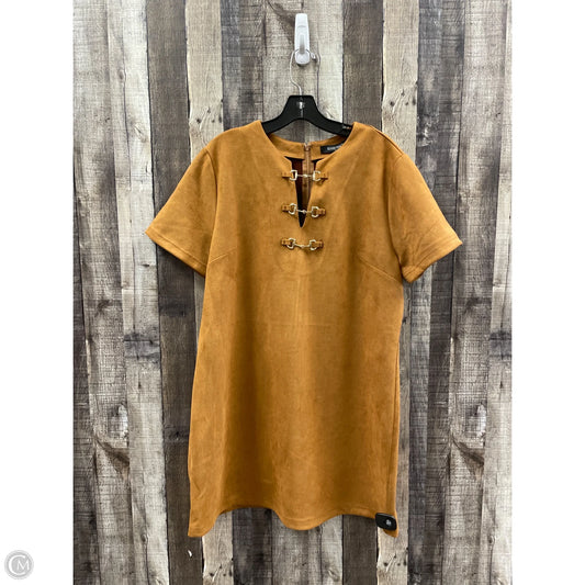 Dress Casual Midi By Ellen Tracy In Brown, Size: Xl