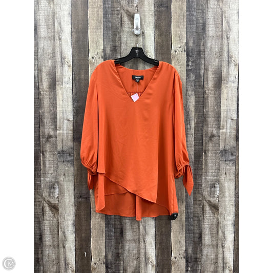 Top Long Sleeve By Karen Kane In Orange, Size: Xl