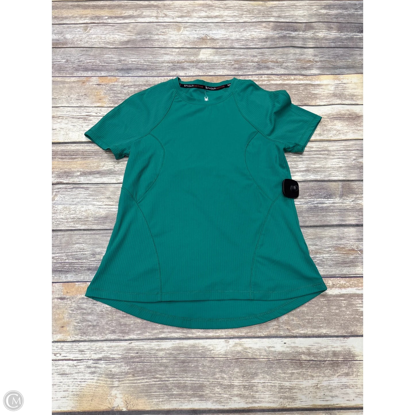 Athletic Top Short Sleeve By Spyder In Green, Size: S