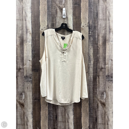 Top Sleeveless By Torrid In Cream, Size: 2x