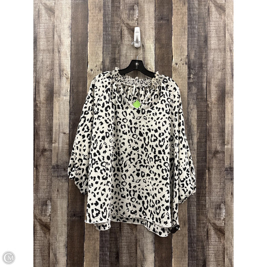 Top Long Sleeve By Cme In Animal Print, Size: 2x
