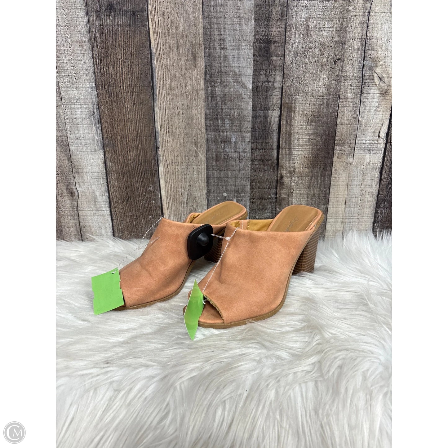 Shoes Heels Block By Qupid In Tan, Size: 7.5