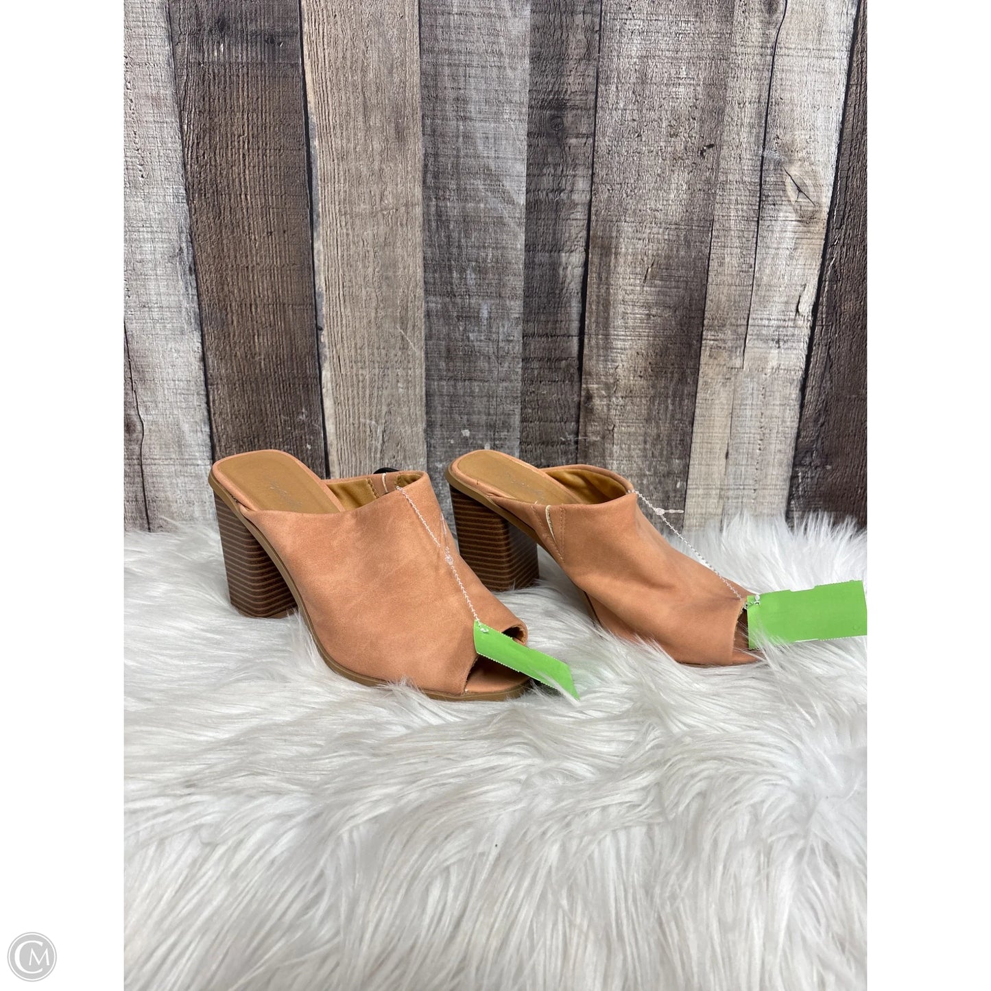 Shoes Heels Block By Qupid In Tan, Size: 7.5