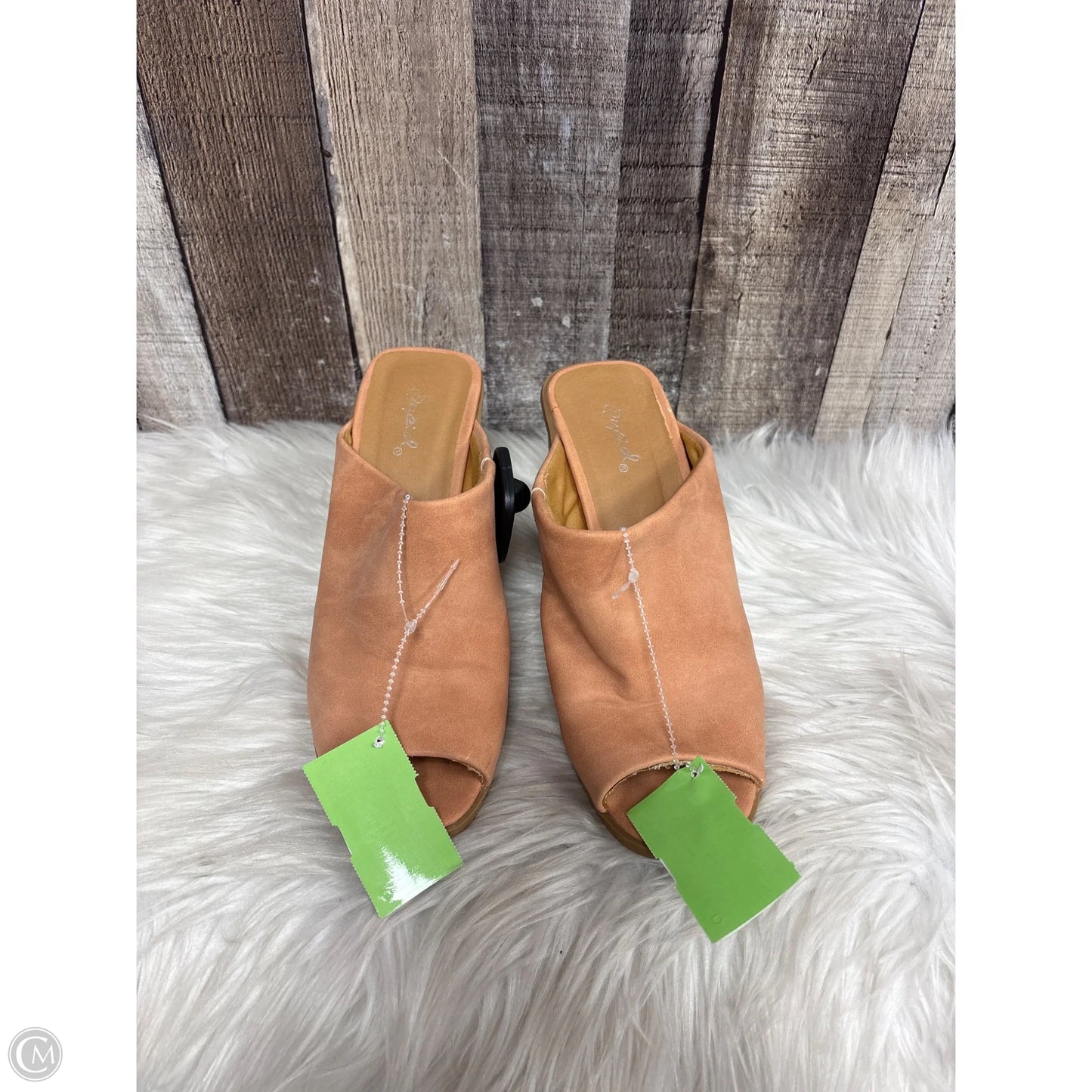 Shoes Heels Block By Qupid In Tan, Size: 7.5