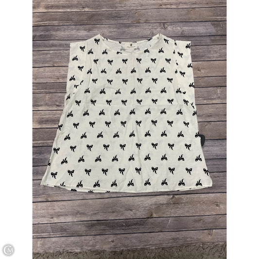 Top Sleeveless By Betseys Boutique Shop In Black & Cream, Size: Xl