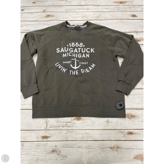 Sweatshirt Crewneck By Cmb In Green, Size: M