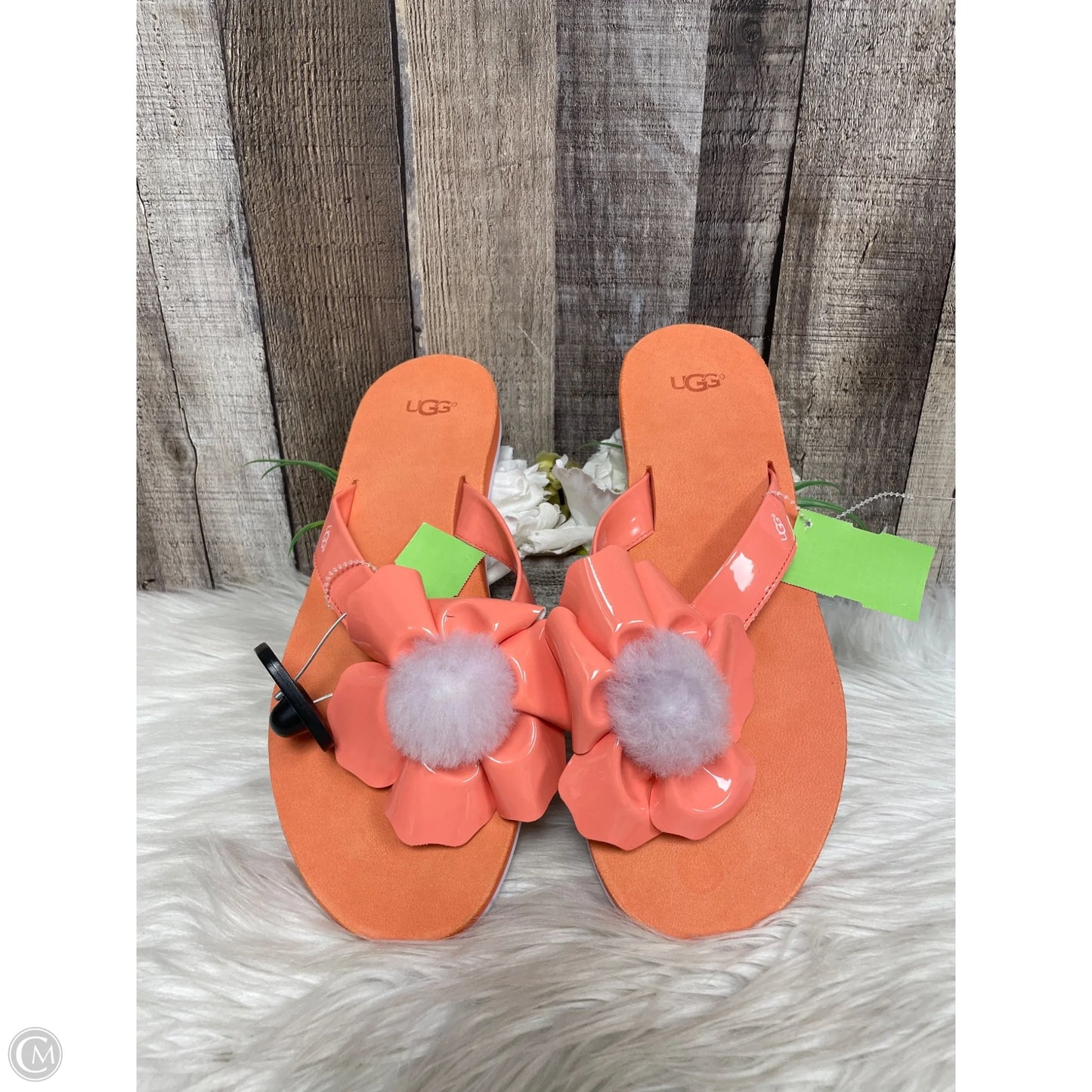 Sandals Designer By Ugg In Pink, Size: 12