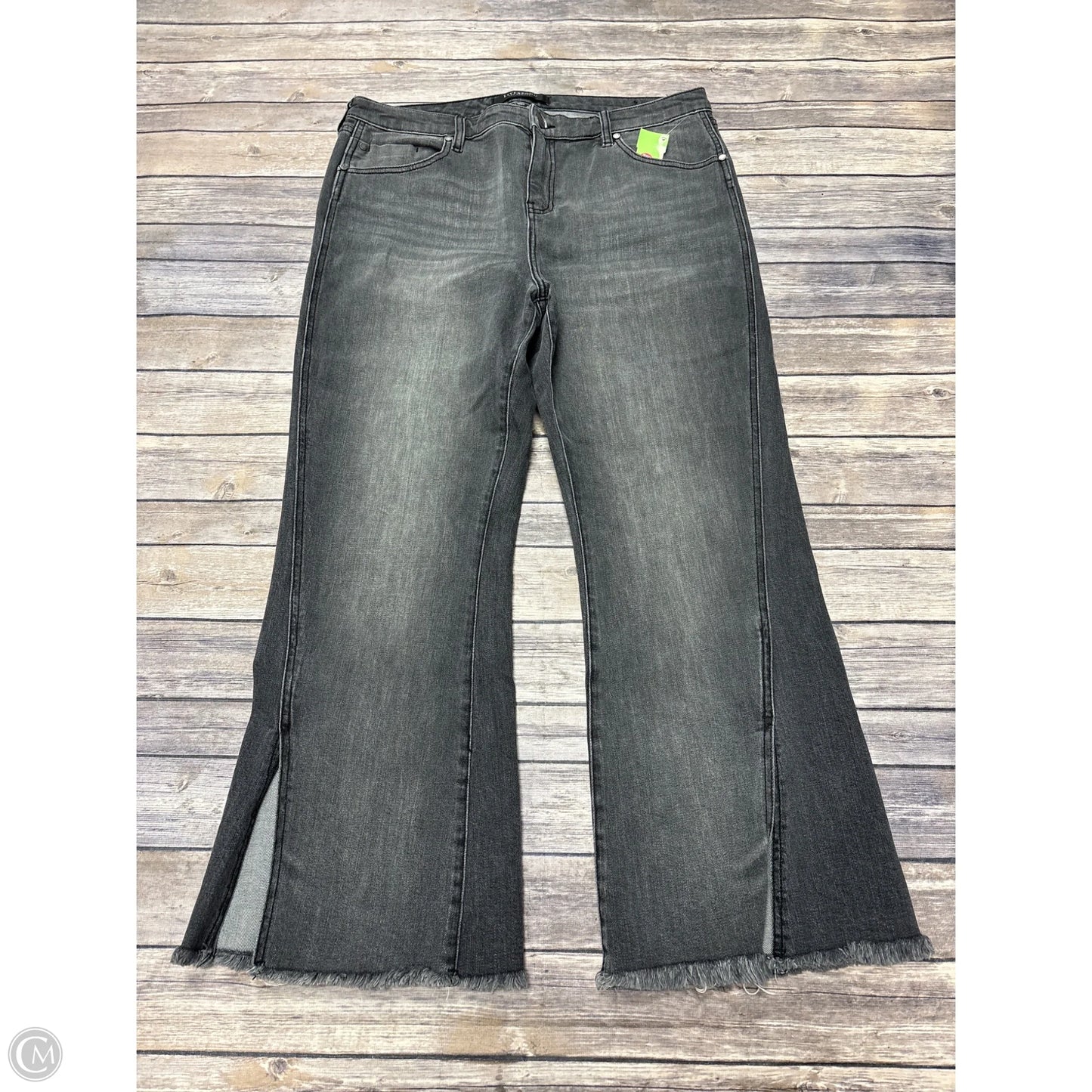 Jeans Boot Cut By Liverpool In Black Denim, Size: 14