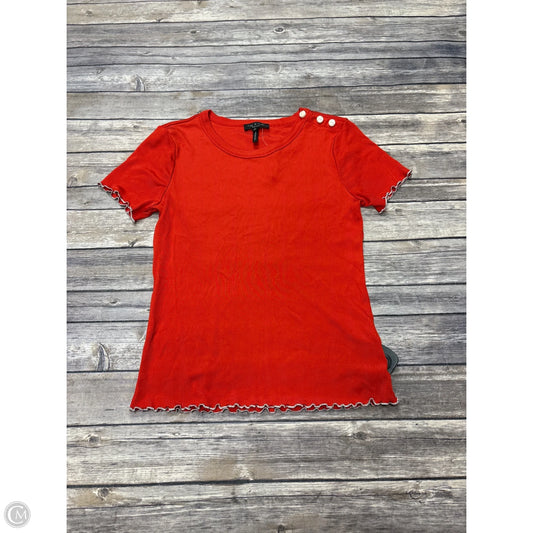 Top Short Sleeve By Rag And Bone In Orange, Size: M