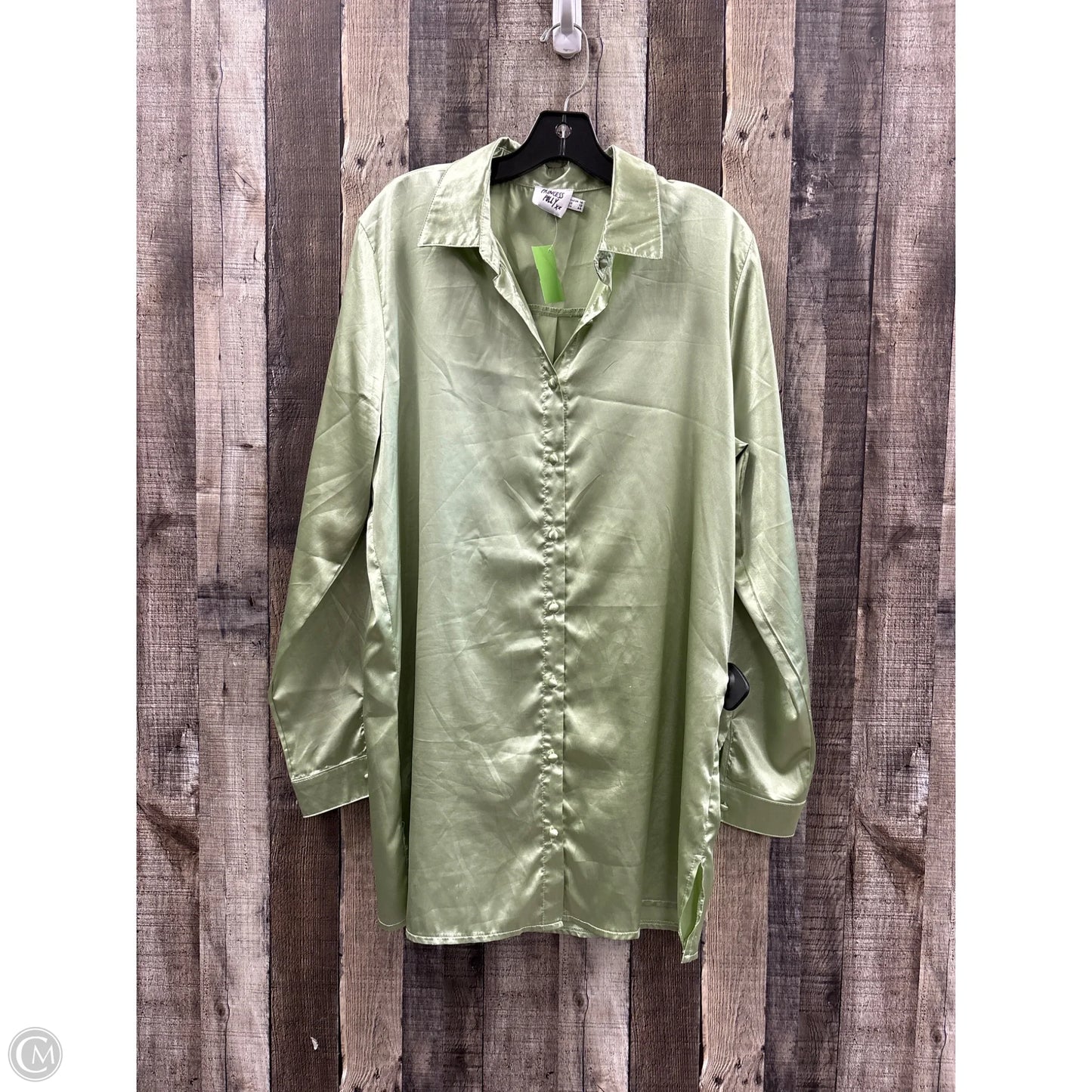 Top Long Sleeve By Princess Polly In Green, Size: Xl