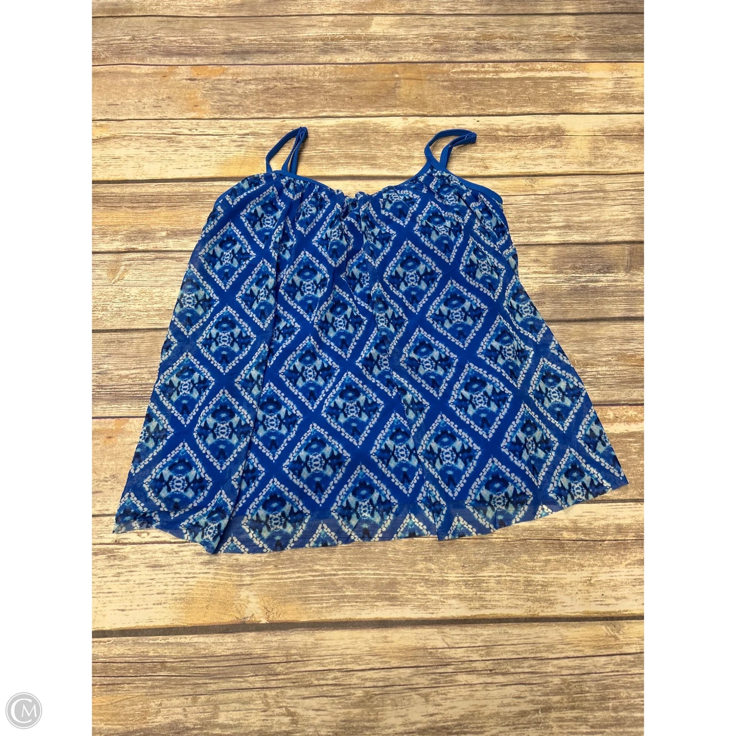 Swimsuit Top By Cme In Blue, Size: M