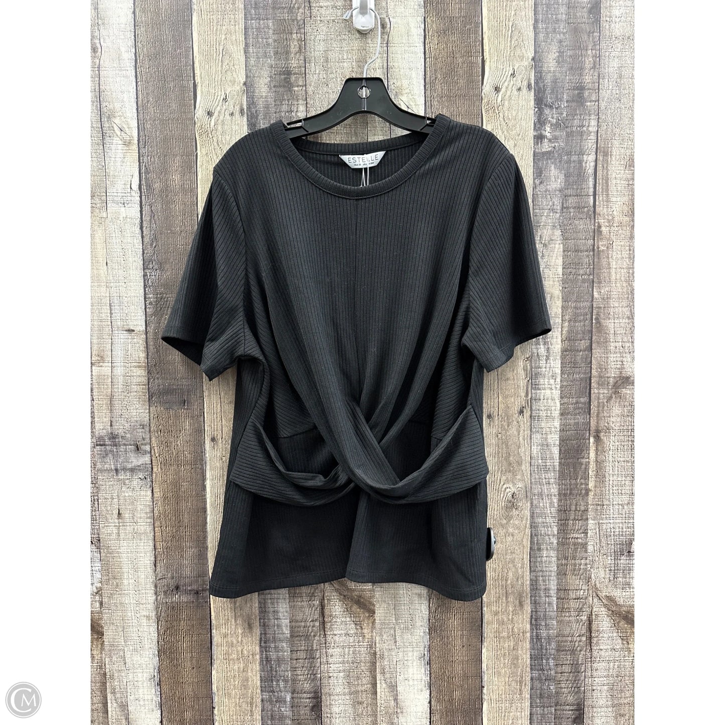 Top Short Sleeve By Cme In Black, Size: 2x