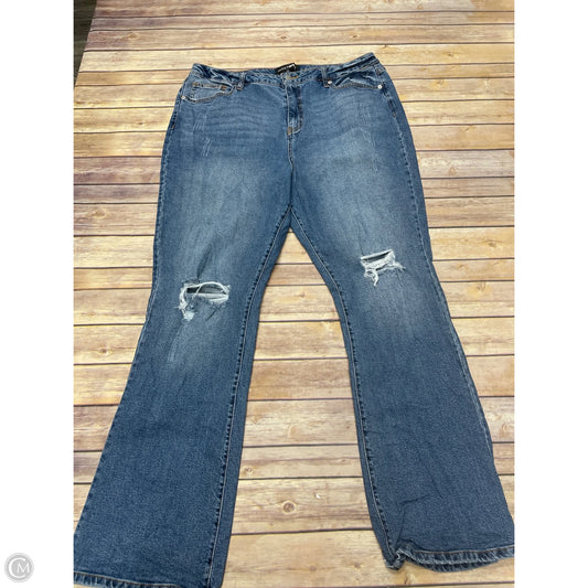 Jeans Flared By Fashion Nova In Blue Denim, Size: 16