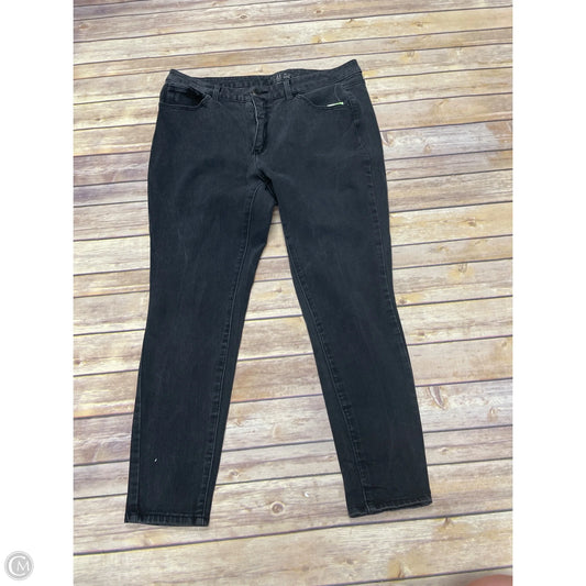 Jeans Skinny By Time And Tru In Black Denim, Size: 16