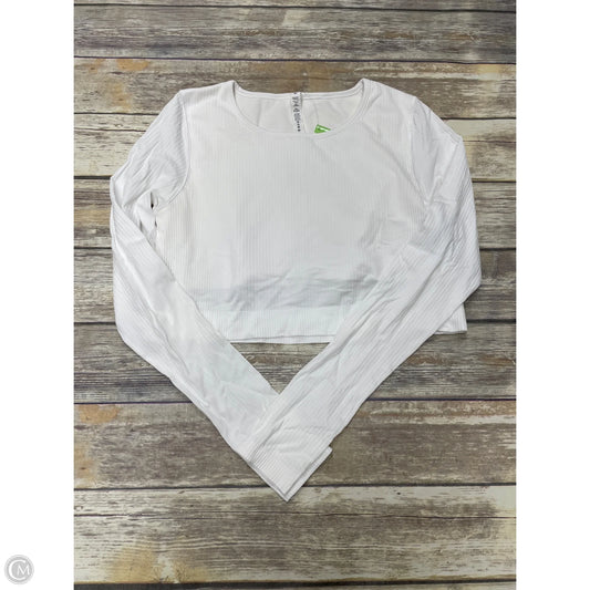 Athletic Top Long Sleeve Crewneck By Lululemon In White, Size: 14