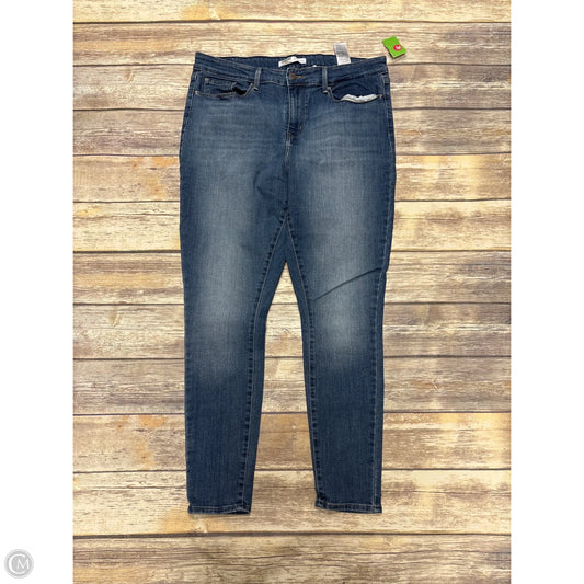Jeans Skinny By Levis In Blue Denim, Size: 16