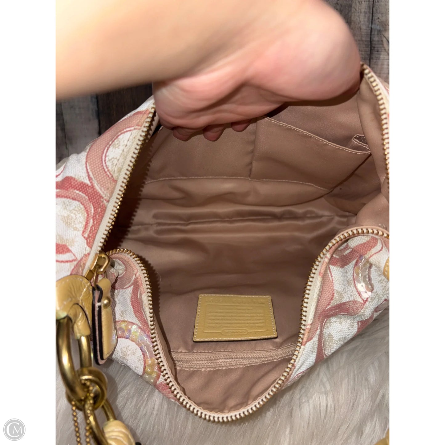 Handbag Designer By Coach, Size: Medium