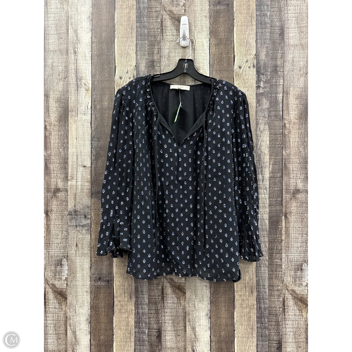 Top Long Sleeve By Loft In Black, Size: Xl
