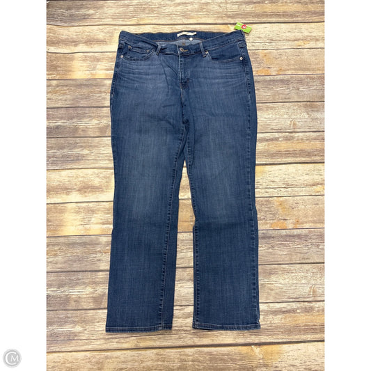 Jeans Straight By Levis In Blue Denim, Size: 16