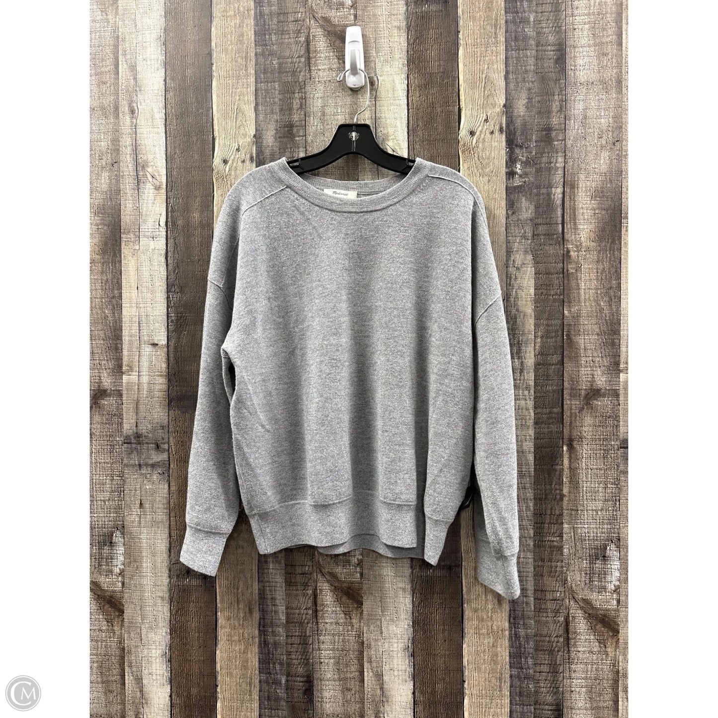 Top Long Sleeve By Madewell In Grey, Size: L