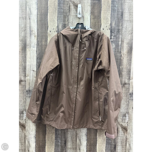 Jacket Windbreaker By Patagonia In Brown, Size: Xl