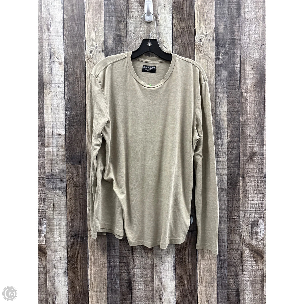 Top Long Sleeve By Cme In Green, Size: M