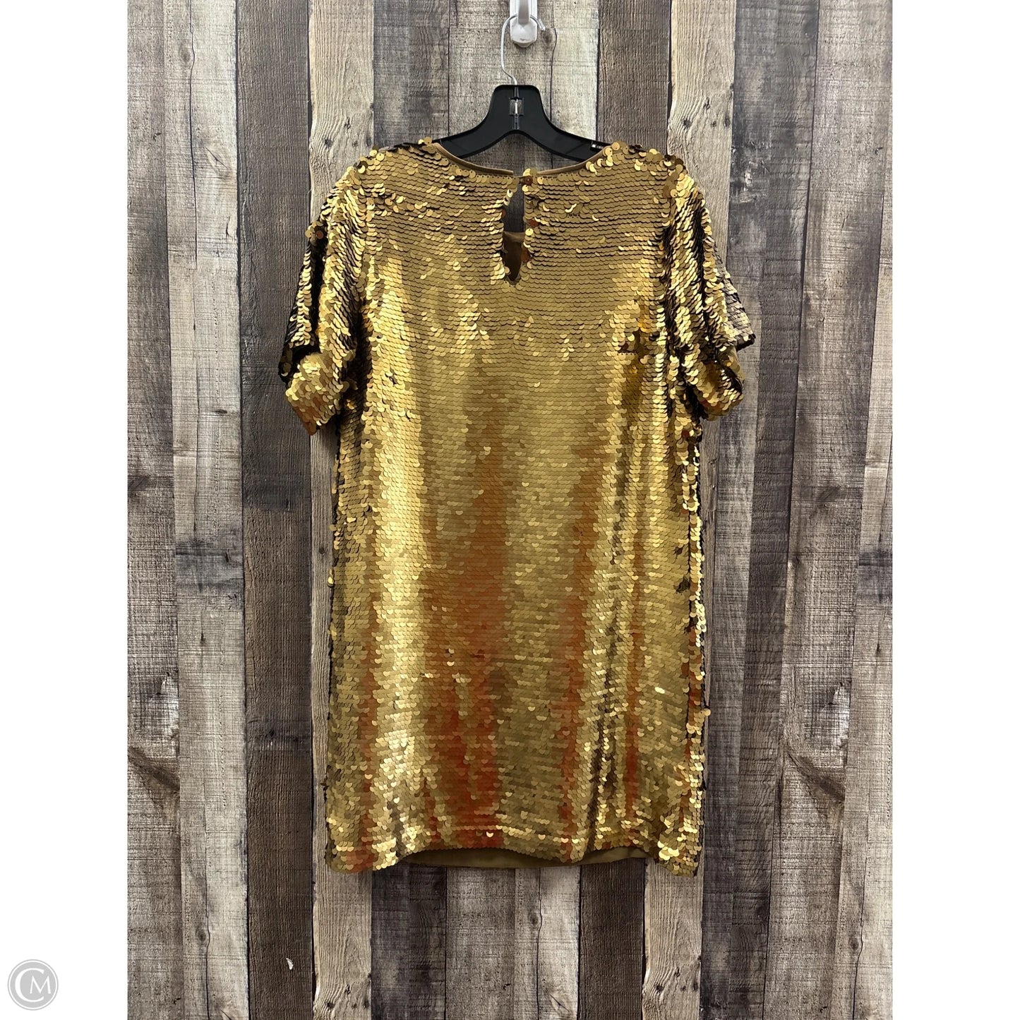 Dress Party Midi By Cme In Gold, Size: Xs