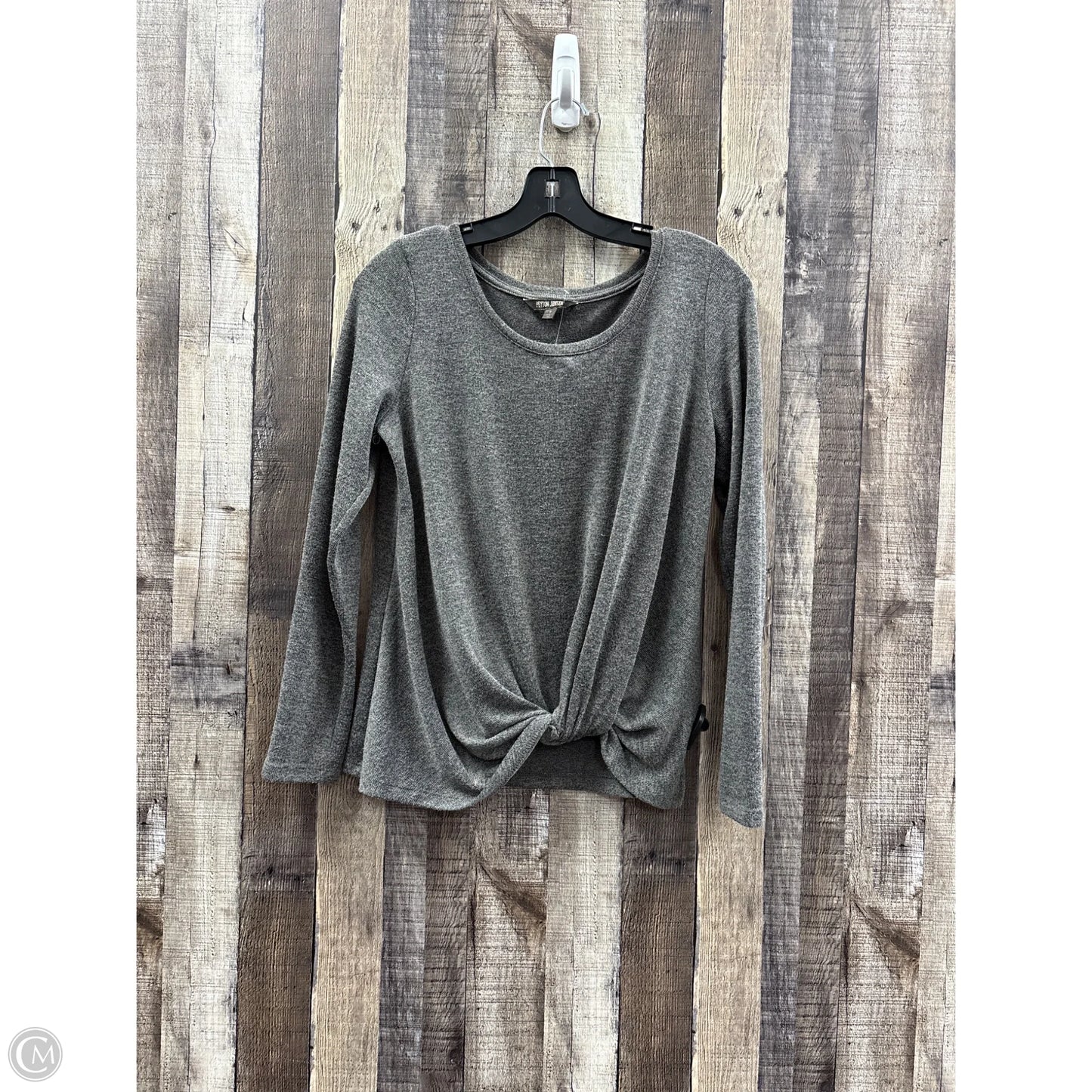 Top Long Sleeve By Peyton Jensen In Grey, Size: S