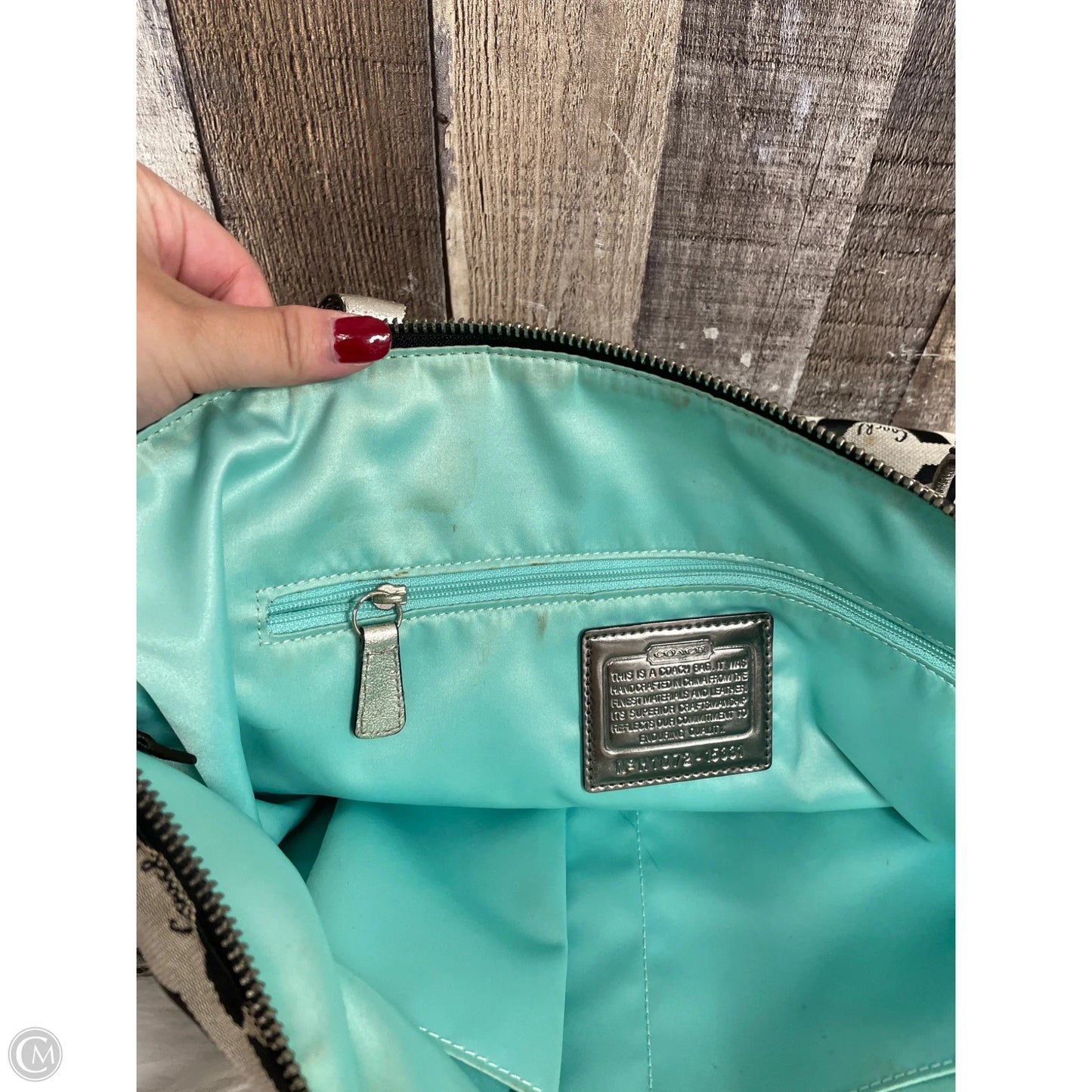 Tote Designer By Coach, Size: Large