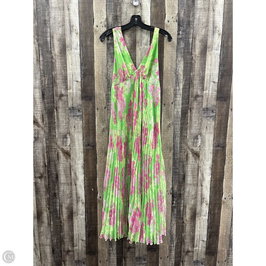 Dress Casual Maxi By Asos In Green & Pink, Size: 0