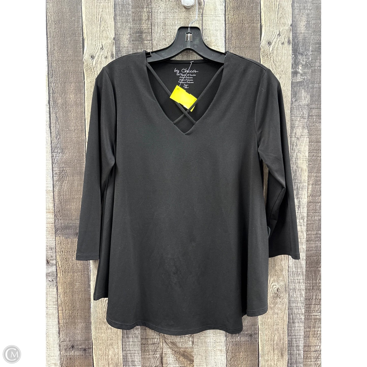 Top Long Sleeve By Chicos In Black, Size: 0