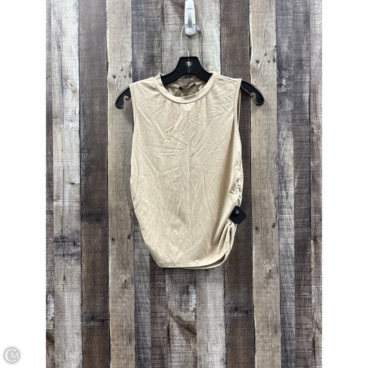 Top Sleeveless By Cider In Tan, Size: L