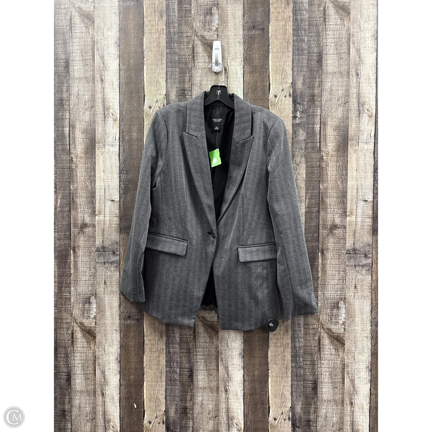 Blazer By Simply Vera In Grey, Size: M