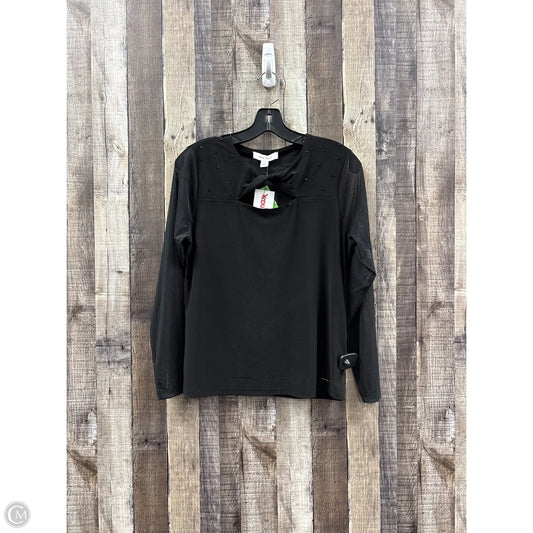 Top Long Sleeve By Nine West In Black, Size: M