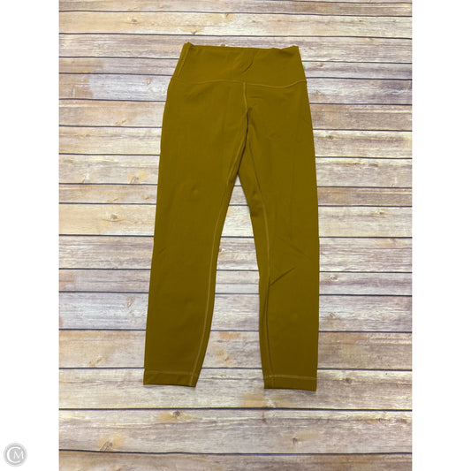 Athletic Leggings By Lululemon In Gold, Size: 8