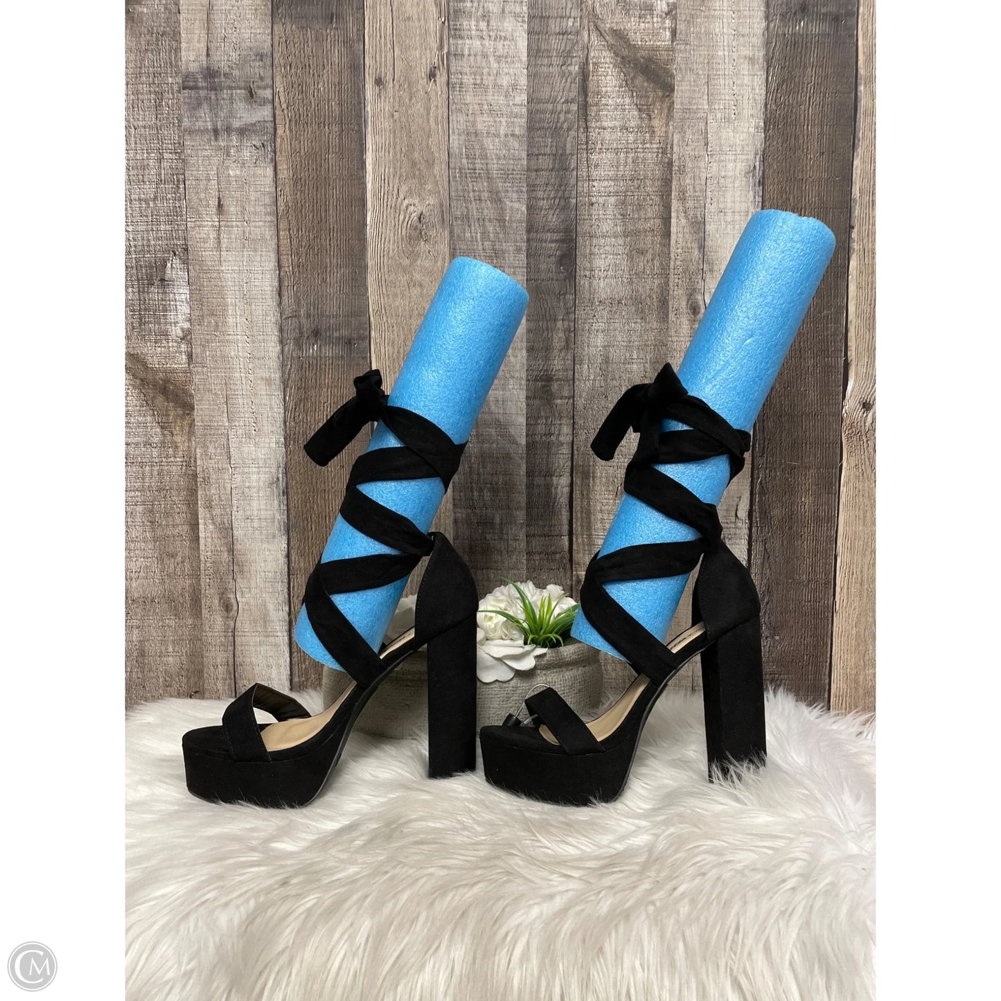 Shoes Heels Block By Fashion Nova In Black, Size: 7